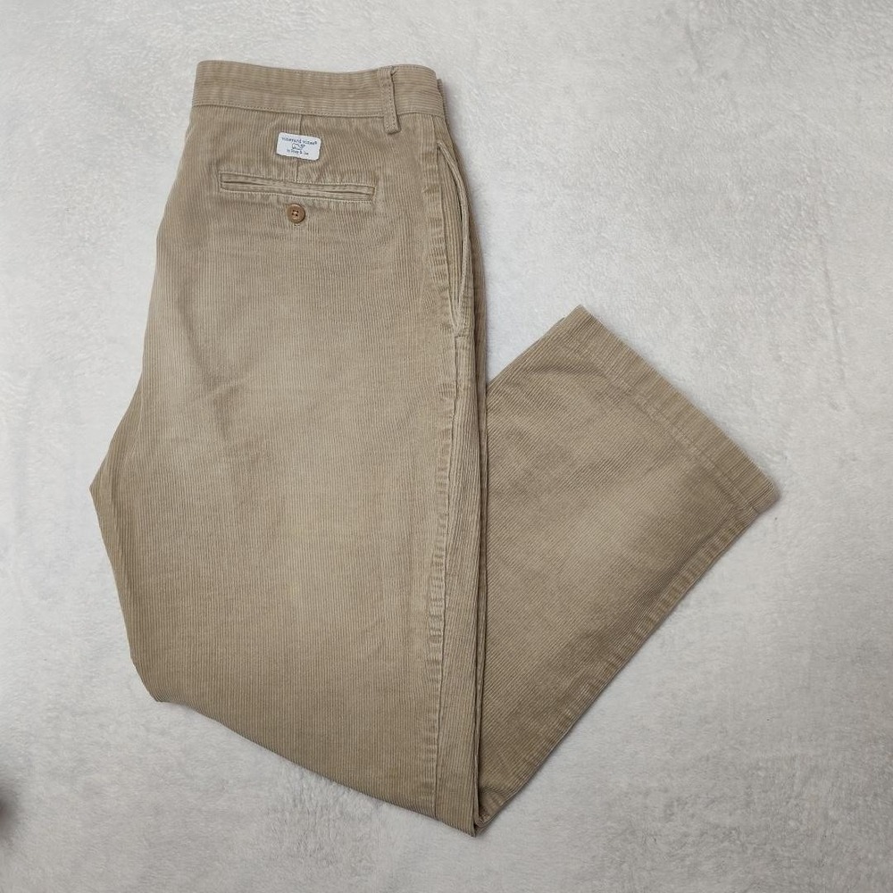 Vineyard Vines Pants Mens 35x30 Beige Corduroy Chino Straight Pockets Casual